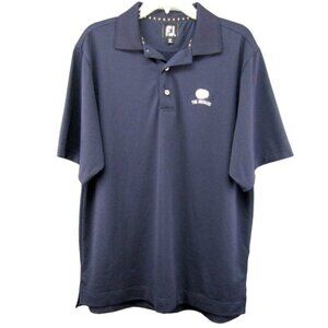 FootJoy Navy Blue Golf Polo Shirt Mens Size M Short Sleeve The Orchard CC Logo